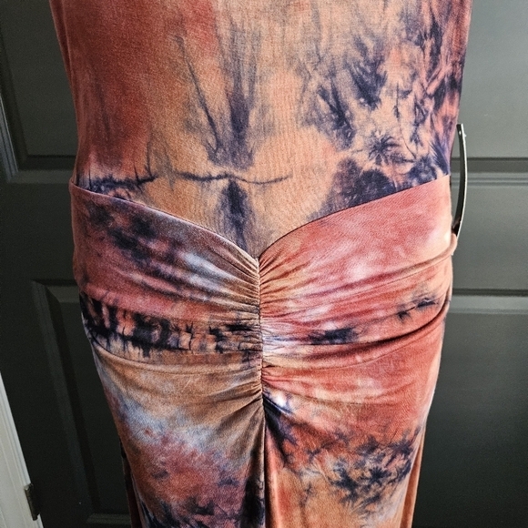 NWT Venus RUCHED TIE DYE MAXI DRESS Size Large - Picture 7 of 13